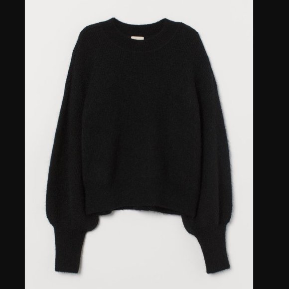 H&M Fine-knit Alpaca-blend Sweater Black - Picture 1 of 5